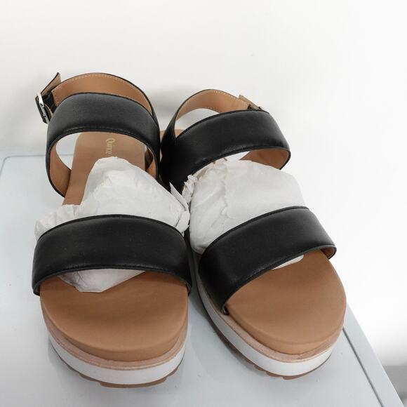 New Quince Italian Leather Platform Sandal Women's Sz 9 Comfy 4104-79 - Picture 1 of 7